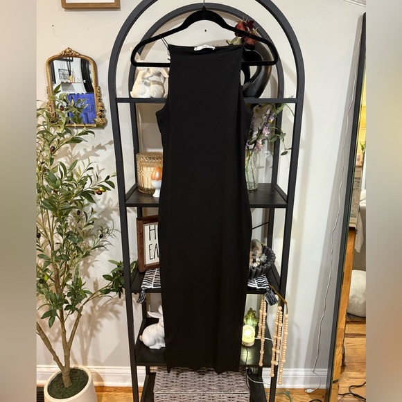 Mango Black Midi Dress size 2 - Picture 1 of 7